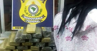 🚨Jovem é presa com 30 kg de maconha dentro de mala em ônibus na Bahia