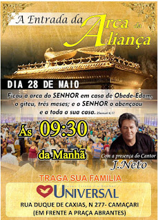 🚨 ATENÇÁO: VEM AI DIA 28 DE MAIO UM EVENTO MUITO ESPECIAL COM A PRESENÇA DO CANTOR. J.NETO NA IGREJA UNIVERSAL