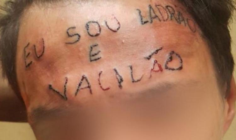 Dupla é presa por tatuar ‘ladrão e vacilão’ em testa de um adolescente