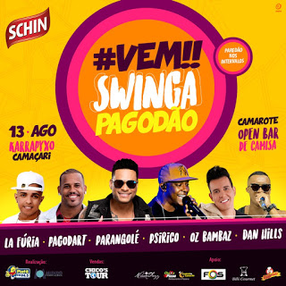 🚨FESTIVAL: Swinga Pagodão vai estremecer Camaçari*