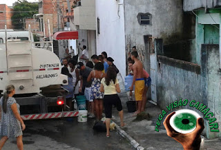 A FALTA DE ABASTECIMENTO DE ÁGUA CAUSA CONFUSÃO NO BAIRRO DO PONTO CERTO EM CAMAÇARI.