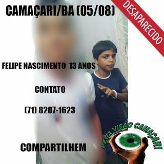 DOIS ADOLESCENTES DESAPARECEM EM CAMAÇARI E SEUS PAIS FICAM DESESPERADOS.