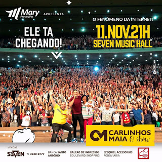 Comedia “Encontro com Carlinhos Maia – O Show” chega em Camaçari dia 11 de novembro