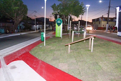 Nova praça do Coco Gelado é entregue por prefeito Elinaldo em Camaçari. Confira fotos!