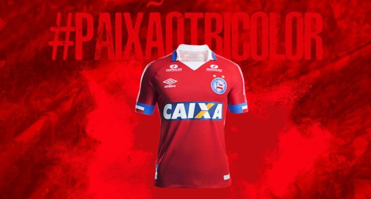 Bahia lança seu terceiro uniforme, com predomínio da cor vermelha