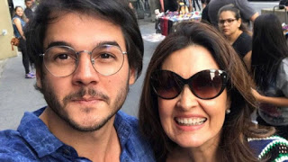 ‘O sonho é que leva a gente para a frente’, diz Túlio Gadêlha em foto com Fátima Bernardes