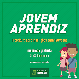 PREFEITURA ABRE 120 VAGAS PARA JOVEM APRENDIZ