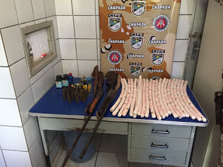 Polícia desmonta esconderijo de artefatos explosivos e armas na Bahia