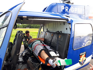 Graer socorre paraquedista com fêmur fraturado em Itaparica