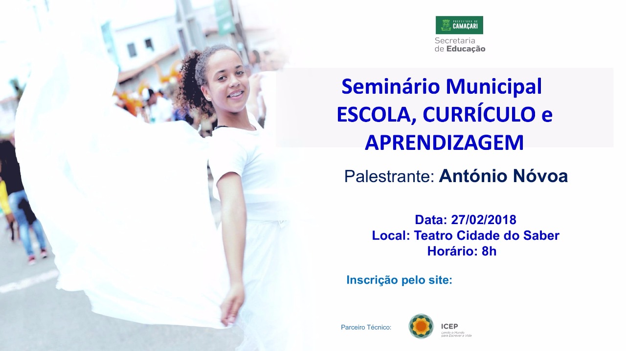 Escola, Currículo e Aprendizagem é tema de seminário