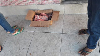Recém nascido é encontrado dentro de uma caixa de papelão em Jauá.