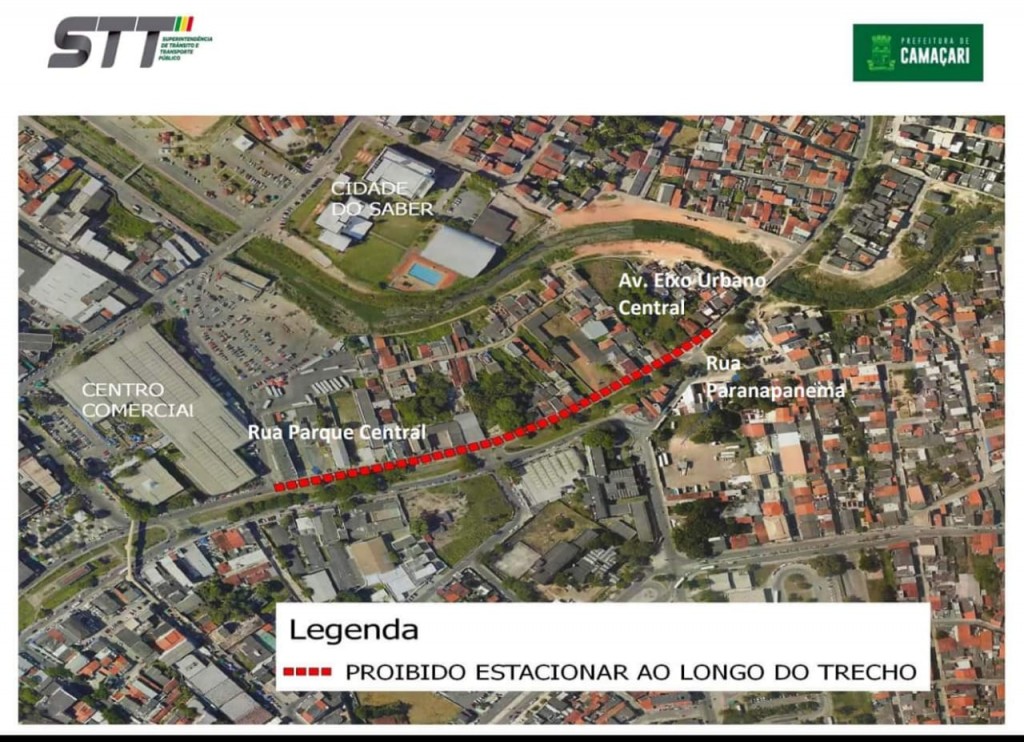 STT informa mudanças no trânsito do centro de Camaçari neste sábado; confiram