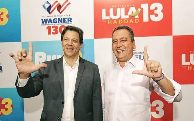 Rui participa de caminhada com Haddad em Salvador sexta