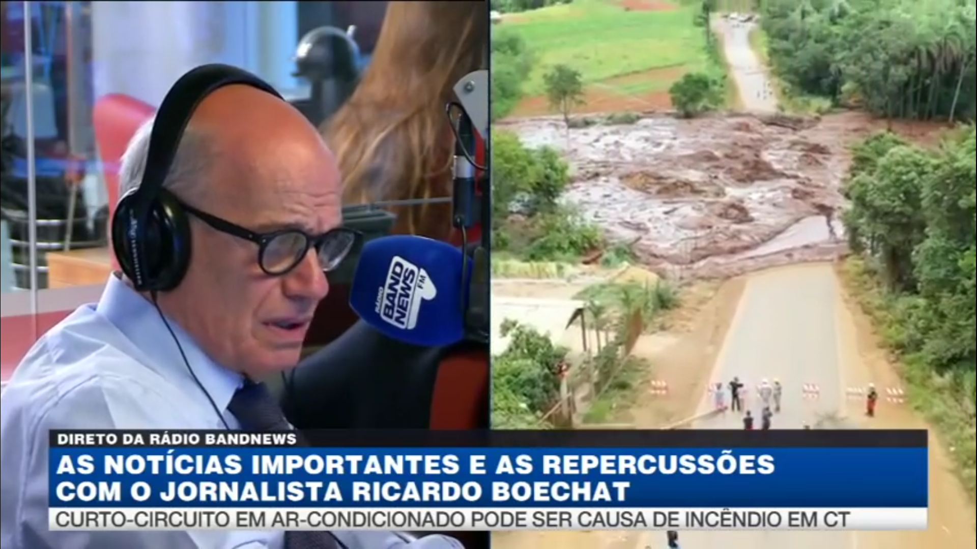 Horas antes de morrer, Ricardo Boechat falou sobre tragédia se Brumadinho e do CT do Flamengo; assista o vídeo