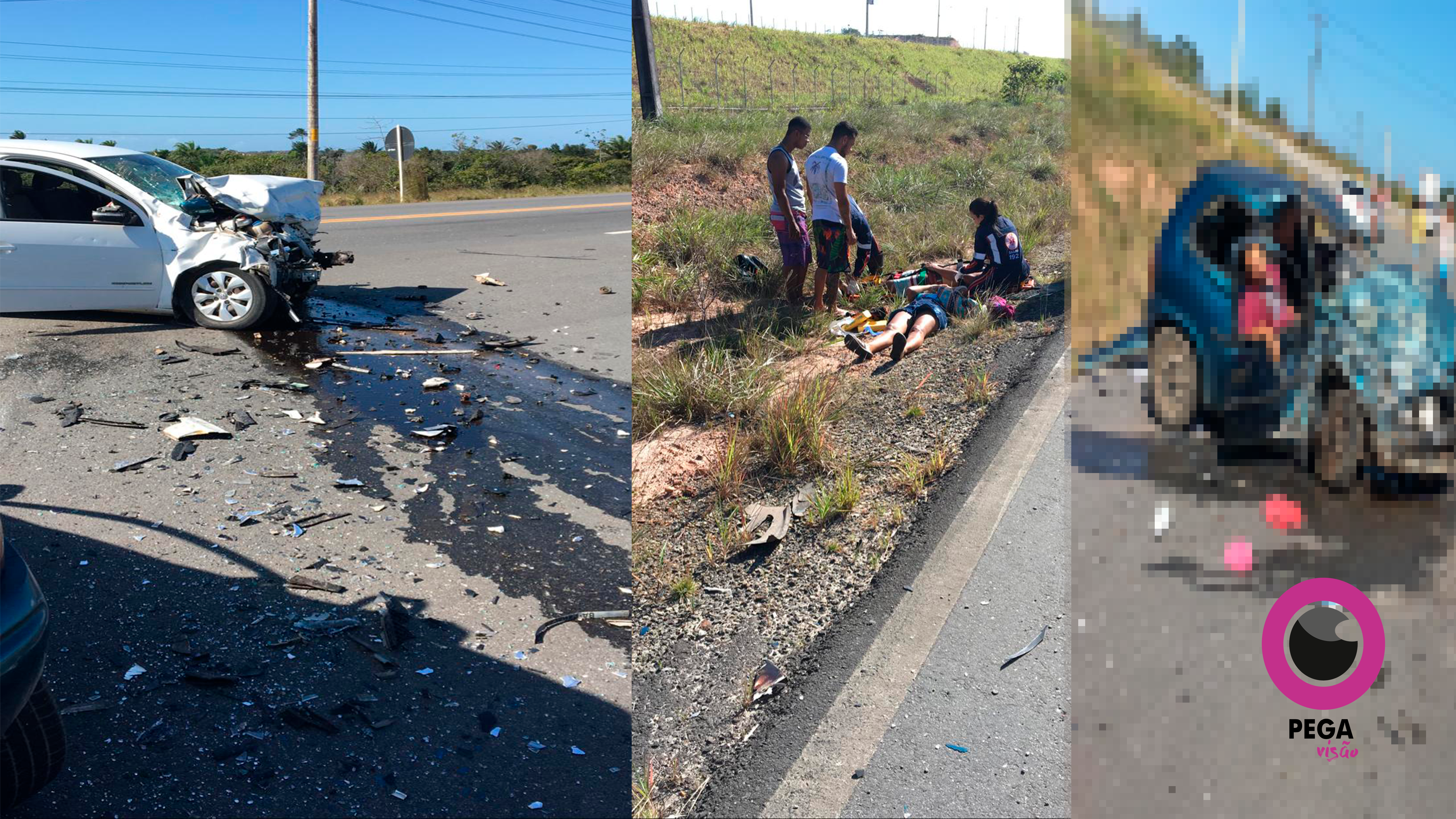 Acidente envolvendo dois carros na Via Cetrel deixa uma pessoa morta e duas feridas