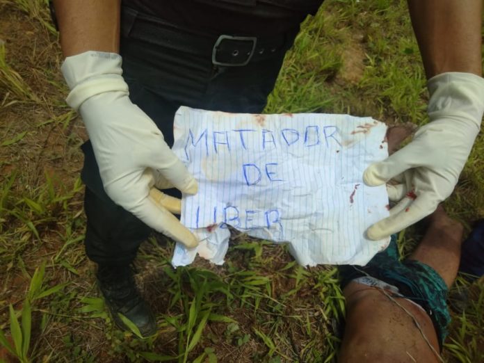 “Matador de Uber” encontrado com bilhete ao lado do corpo na BA-525
