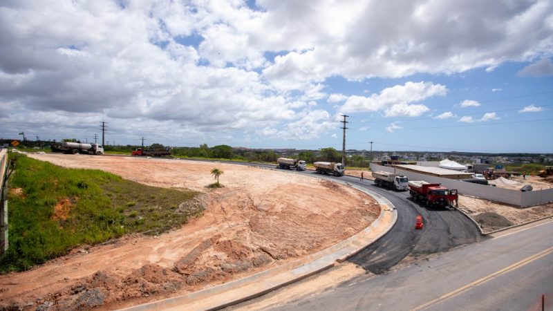 Alça Nordeste do Trevo da Cascalheira recebe pavimentação asfáltica