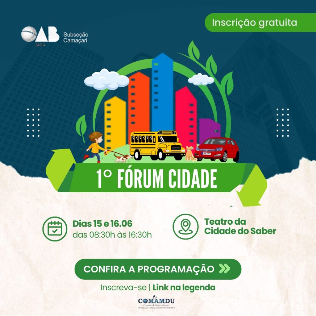 1º Fórum de Direito à Cidade começa nesta quinta (15/6) na Cidade do Saber