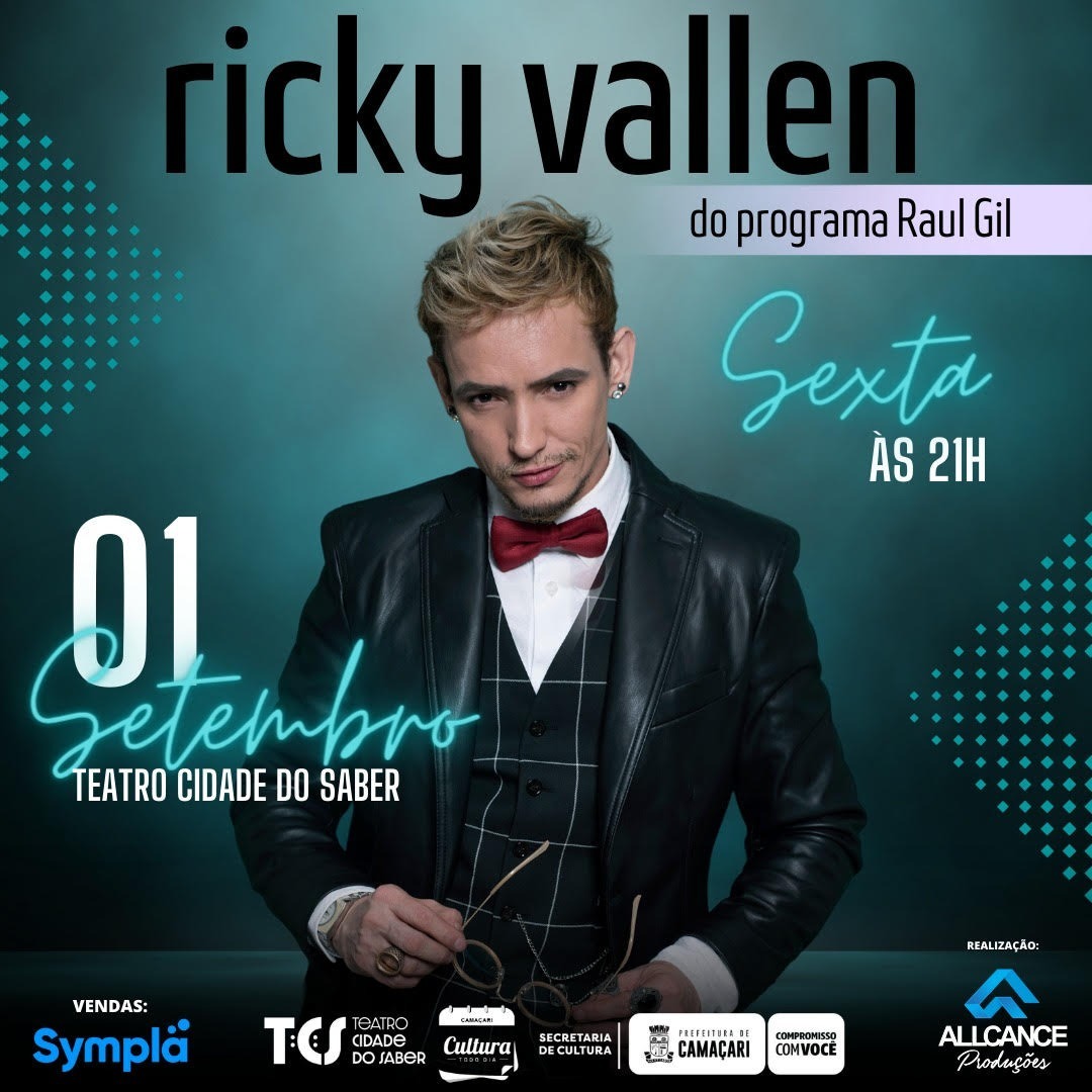 Ricky Vallen faz show no TCS em setembro