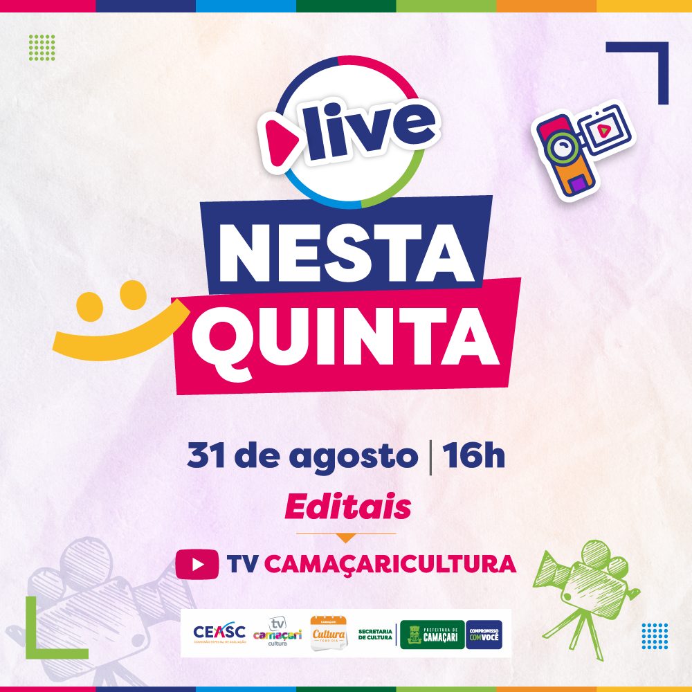 Secult promove live sobre editais nesta quinta (31)