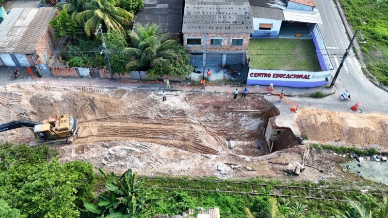 Seinfra realiza obra de drenagem e recuperação viária no Parque Verde II
